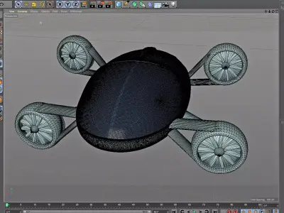 Futuristic Jet car 3D model