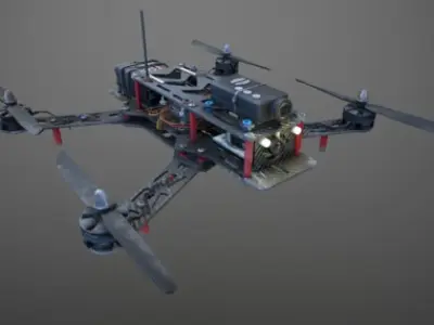 camera quadcopter drone - classic design 3D model