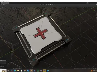 Game ready First Aid Box Low-poly 3D model