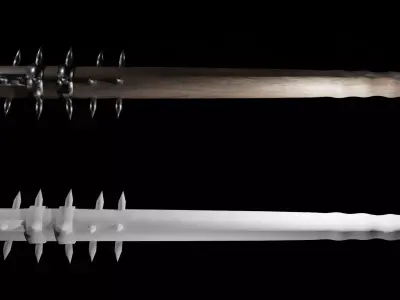 Spiked Mace Low-poly 3D model buy
