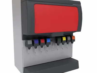 Beverage dispenser machine lowpoly 3d model Low-poly 3D model