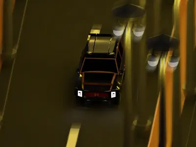 Only SUV car   low poly Low-poly 3D model