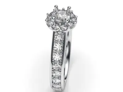 solitaire with ring sizes  9 part S66 3D print model