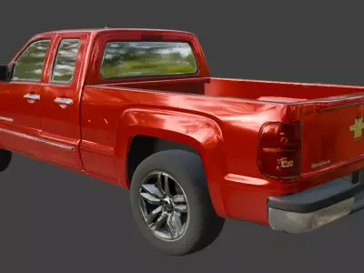 Vintage Rusty Pickup Truck 3D Model 3D model 16