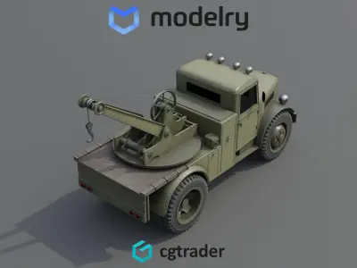 tow truck 3D model Textured