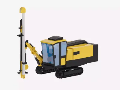 Drill Rig Mining ICM 260 Low-poly 3D model