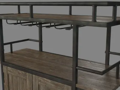 Belinger Bar Cart 3D model