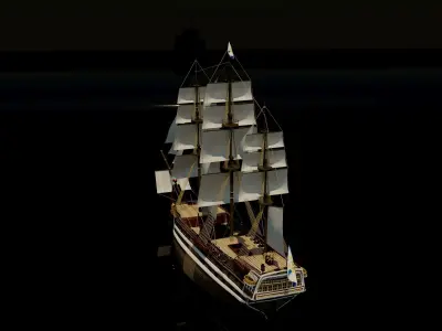 Sailing ship 3D model buy
