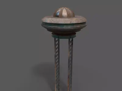 Tall Sci-Fi Building Free low-poly 3D model
