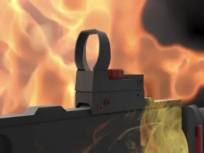 FN Skar-l Fire Low-poly 3D model