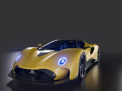 JTX SP50 Raydon Hardtop Hypercar Rigged and animated Low-poly 3D model
