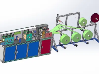 Front of face mask machine  3D model