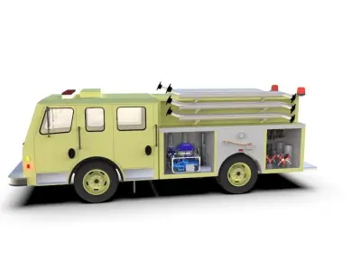 Fire Rescue Truck 3D model