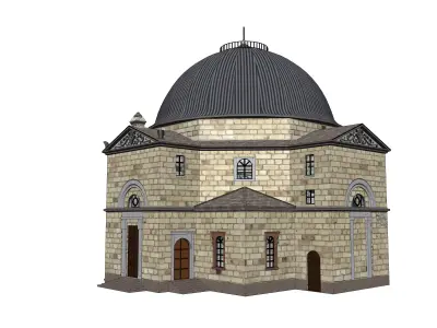 Temple Synagogue Reconstruction Low-poly 3D model