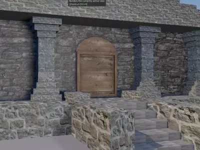 mendieval temple Free low-poly 3D model