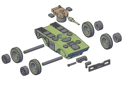 ARMORED VEHICLE MODEL 12 3D print model