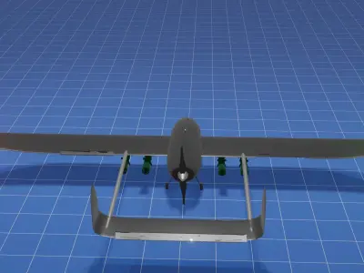 Fixed Wing UAV Drone Free 3D model