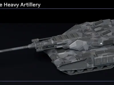 Scifi Fire Support Tanks Collection 3D Model Pack purchase