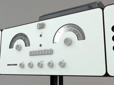 Vintage Radio Turntable 3D model
