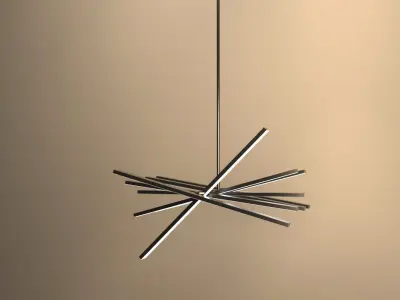 Industrial pendant light 3D model