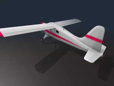 Lowpoly Aircraft 3D Modle  Low-poly 3D model