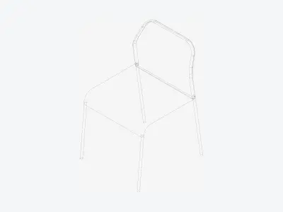 Chair - Simplicity Low-poly 3D model
