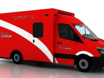 Mercedes Benz Sprinter 2015 Truck Germany Ambulance 3D model