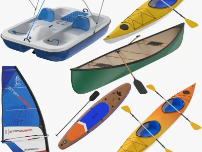 Water Craft Collection 01 3D model