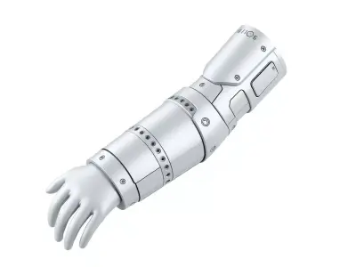 Futuristic Bionic Prosthetic Arm Low-poly 3D model