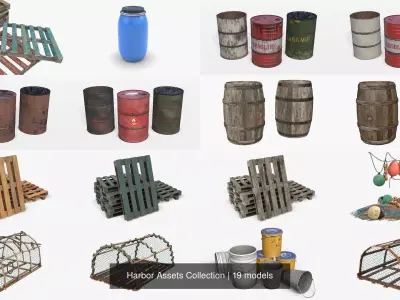 Harbor Assets Collection 3D Model Pack