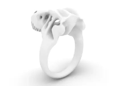 T-Rex Skull Ring 3D print model