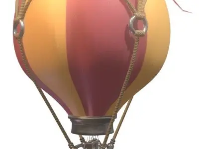 HotAirBalloon hot air balloon Low-poly 3D model
