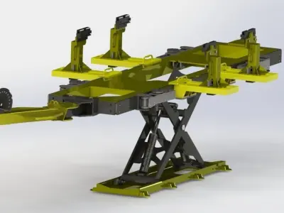 CAR chassis repair lift 3D model