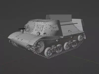 T20 Komsomolets  Low-poly 3D model