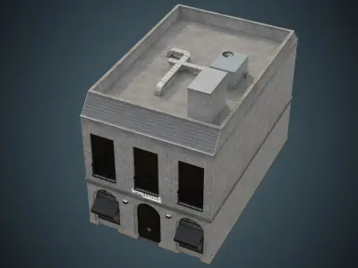 Building 21 Low-poly 3D model