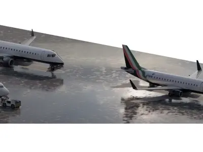 BOEING 737-700  ATR72 and EMBRAER175 with interior 3D model