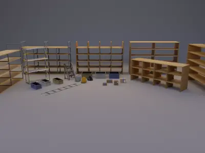 Storage Solution Unity Asset Free low-poly 3D model