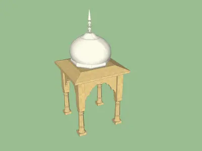 indian jodhpuri stone chatri Low-poly 3D model