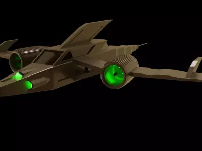 spaceship 3D model 7