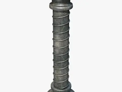 Ancient Column Low-poly 3D model buy