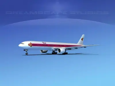 Boeing 777-300 Thai Airways 3D model
