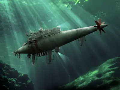 Submarine two submarines 3D model