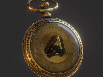 Antique Pocket Watch 3D model