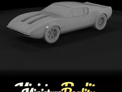 1-87 AMC AMX 2 1969 Print Ready STL 3D print model