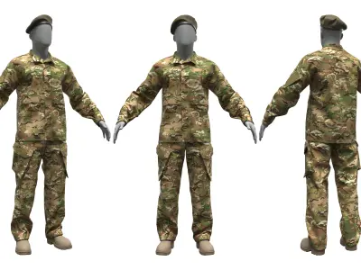 UK MTP PCS Combat Uniform - Marvelous Designer 3D model