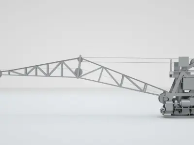 Naval Crane 3 - World War 2 Warship 3D model