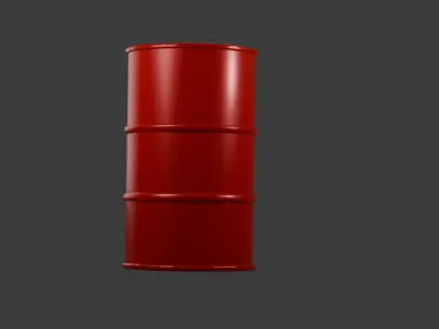 Barrel metal 3d Free low-poly 3D model