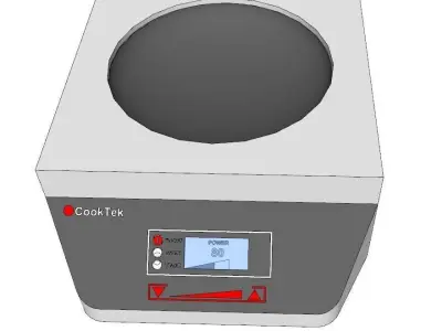 cooktek induction wok cooker 3D model