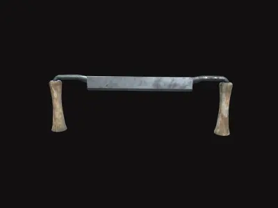 Medieval Drawknife Low-poly 3D model