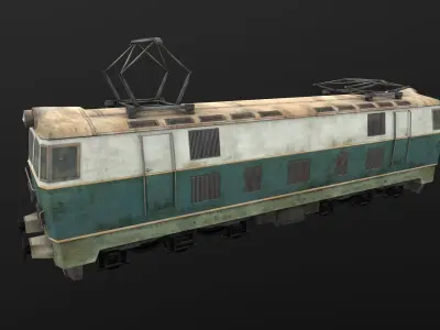 Locomotive Russian Low-poly 3D model